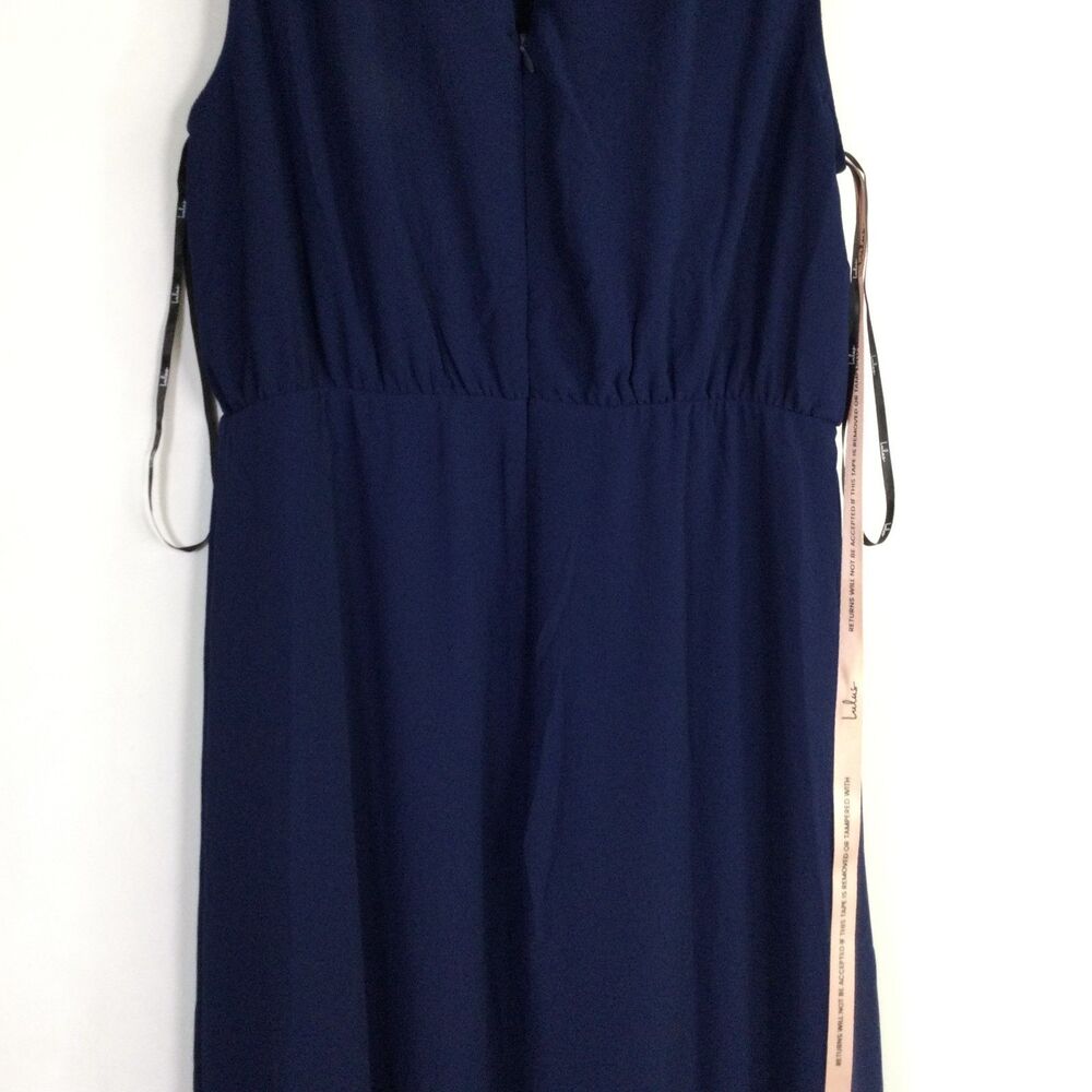 Lulus Womens Mock-Neck Maxi Dress Sleeveless Casual Navy Blue Size Medium NWT - Picture 10 of 16